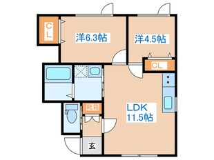 フォンテーヌの物件間取画像